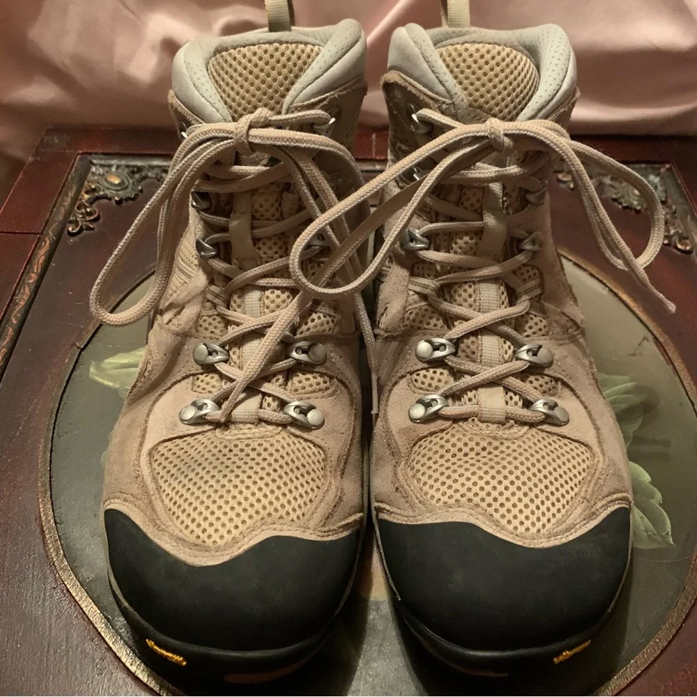 ASOLO Ellery Sand/ Dark Sand Hiking Boots Trail Made in Romania ~ Women’s Sz 10 - Picture 3 of 9